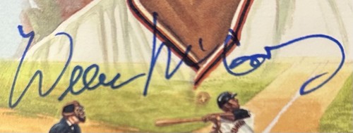 Willie McCovey Signed Perez-Steele Celebration Post Card PSA 10 Auto Gem Giants