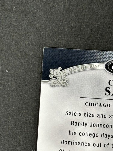 Chris Sale 2012 Topps Tier One On the Rise On Card Auto /25 White Sox Braves SSP