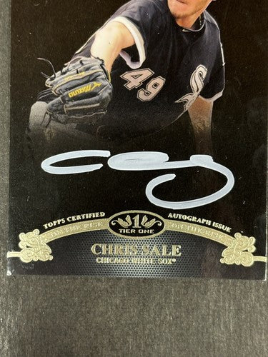 Chris Sale 2012 Topps Tier One On the Rise On Card Auto /25 White Sox Braves SSP