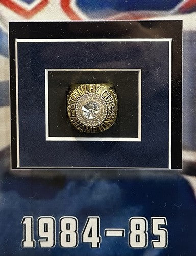 Wayne Gretzky Signed 3D Framed Stanley Cup Rings Photo Oilers Cut Auto JSA HOF