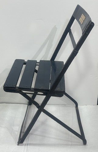 Ebbets Field 1913 Original Folding Box Seat Brooklyn Dodgers Chair W/ Gold Plate