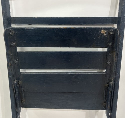 Ebbets Field 1913 Original Folding Box Seat Brooklyn Dodgers Chair W/ Gold Plate