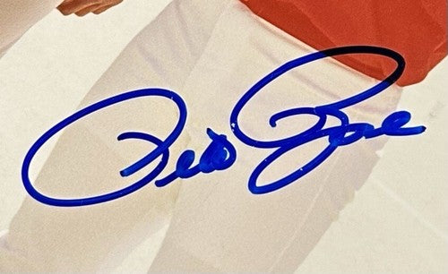 Pete Rose Darryl Strawberry Signed 8x10 Framed Photo Reds Mets Early Auto PSA