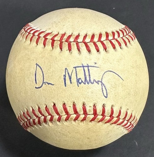 Don Mattingly Signed Official AL Baseball NY Yankees Bold Early Era Auto PSA COA