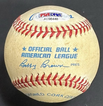 Don Mattingly Signed Official AL Baseball NY Yankees Bold Early Era Auto PSA COA
