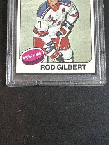 1975 Topps #225 Rod Gilbert Ny Rangers Hof Psa 9 Mint Low Pop Centered Beauty
