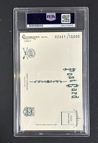 Happy Chandler Signed Perez-Steele Celebration Post Card PSA 10 Mint Auto HOF