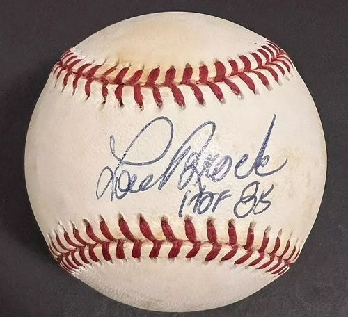 Lou Brock Signed Official NL Baseball Cardinals HOF 85 Autograph PSA Dna COA