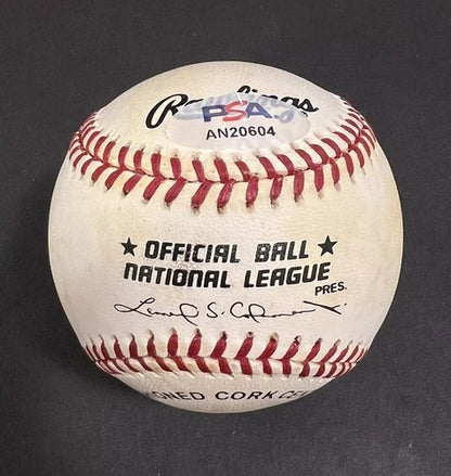 Lou Brock Signed Official NL Baseball Cardinals HOF 85 Autograph PSA Dna COA