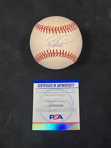 Barry Larkin Signed Official NL Baseball Bold Vintage Auto Reds HOF PSA COA