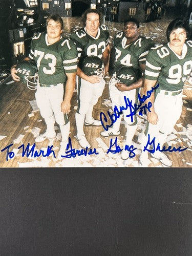 Abdul Salaam Signed 8x10 Photo NY Jets To Mark Forever Gang Green Auto Steiner