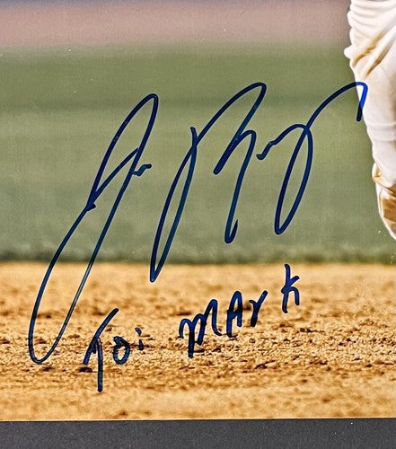 Jose Reyes Signed 8x10 Photo in Action NY Mets To Mark Autograph Steiner COA