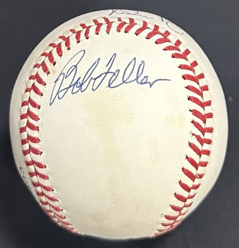 Sandy Koufax Nolan Ryan Bob Feller Signed NL Baseball No Hitter Auto PSA LOA HOF