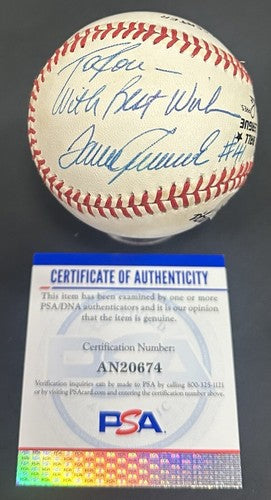 Tom Seaver Signed NL Baseball NY Mets To Lou Best Wishes #41 Mint Auto PSA HOF