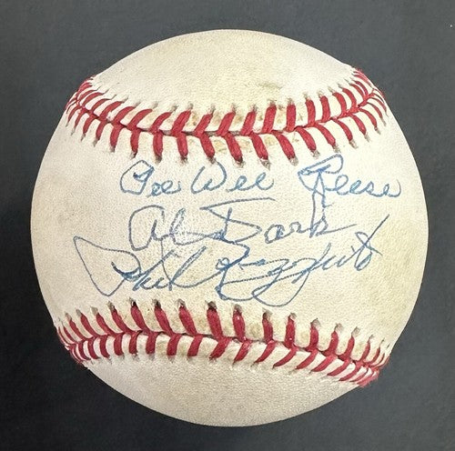 Pee Wee Reese Phil Rizzuto Al Dark Signed NL Baseball NY Shortstops Auto PSA HOF