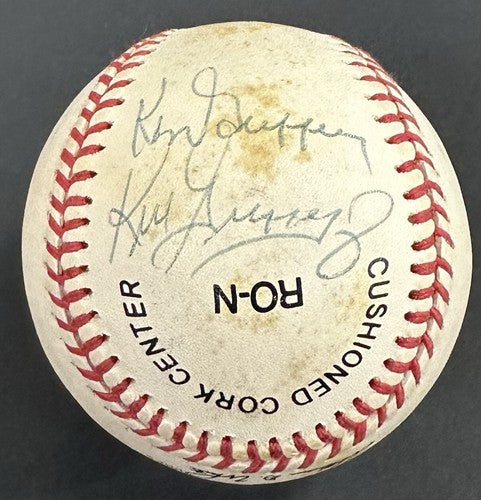 Ken Griffey Jr Barry Bonds Bobby McRae Signed NL Baseball Father Son Auto PSA