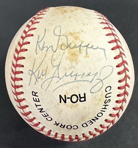Ken Griffey Jr Barry Bonds Bobby McRae Signed NL Baseball Father Son Auto PSA