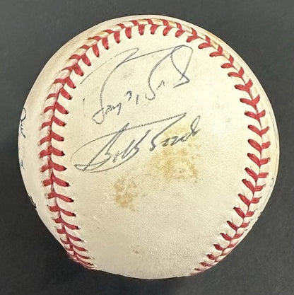 Ken Griffey Jr Barry Bonds Bobby McRae Signed NL Baseball Father Son Auto PSA