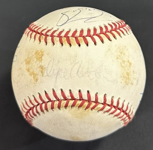 Ken Griffey Jr Barry Bonds Bobby McRae Signed NL Baseball Father Son Auto PSA
