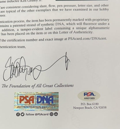 Ken Griffey Jr Barry Bonds Bobby McRae Signed NL Baseball Father Son Auto PSA