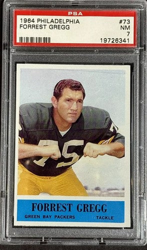 Forrest Gregg 1964 Philadelphia #73 Card PSA 7 Near Mint Nm HOF Packers Cowboys