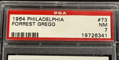 Forrest Gregg 1964 Philadelphia #73 Card PSA 7 Near Mint Nm HOF Packers Cowboys