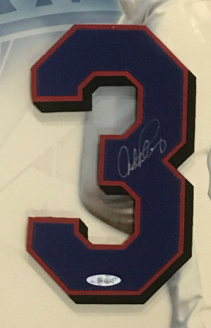 Alex Rodriguez Rangers signed #3 Jersey # photo framed autograph UDA COA Le /33