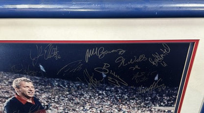 NY Giants 1990 Team Signed Super Bowl 16x20 Framed Photo 31 Auto Steiner Holo