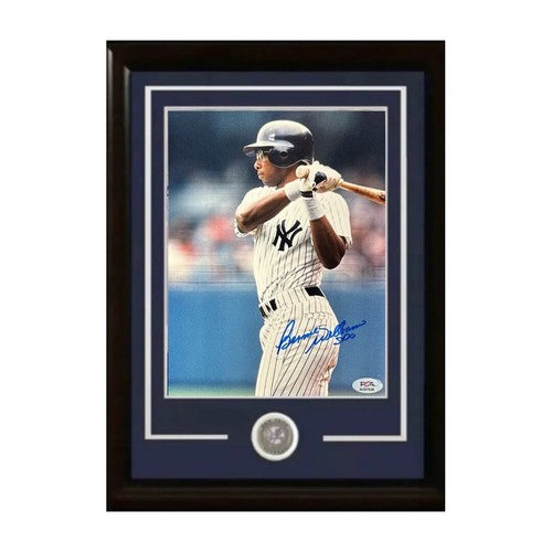 Bernie Williams Signed Yankees 8x10 Framed Photo PSA 10 Gem Mint Rookie Auto Loa