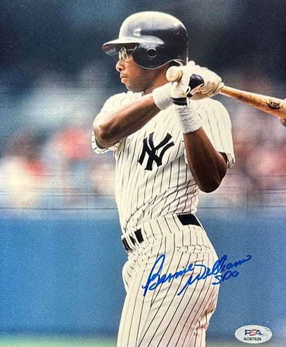 Bernie Williams Signed Yankees 8x10 Framed Photo PSA 10 Gem Mint Rookie Auto Loa