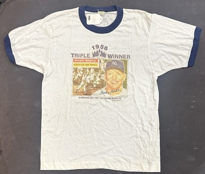 Mickey Mantle Signed Topps 1956 TC T-Shirt Jersey 1/1 Auto PSA HOF Yankees