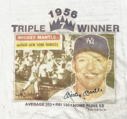 Mickey Mantle Signed Topps 1956 TC T-Shirt Jersey 1/1 Auto PSA HOF Yankees