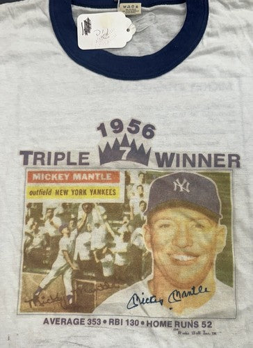 Mickey Mantle Signed Topps 1956 TC T-Shirt Jersey 1/1 Auto PSA HOF Yankees