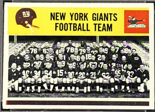1964 Philadelphia #125 New York Giants Football Team Card Psa 7 NM Near Mint