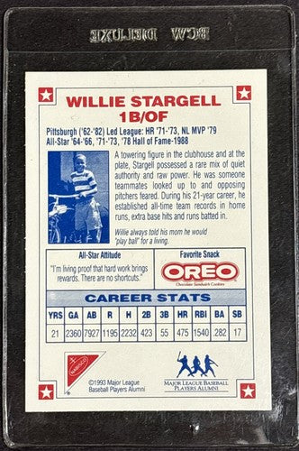 1993 Nabisco All-Star Willie Stargell Signed Card Mint Auto Mlb COA Pirates HOF