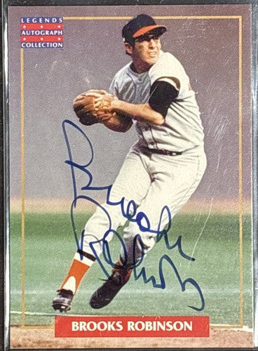 1996 Legends Collection Brooks Robinson Orioles Signed Card Mt Hof Auto Mlb Coa