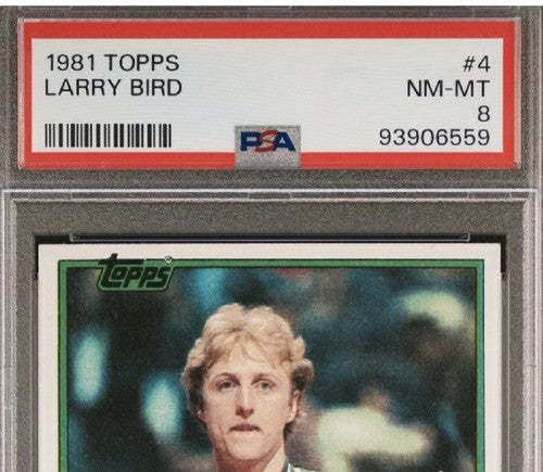 1981-82 Topps #4 Larry Bird BOSTON CELTICS PSA 8 MINT Centered NICER BEAUTY HOF