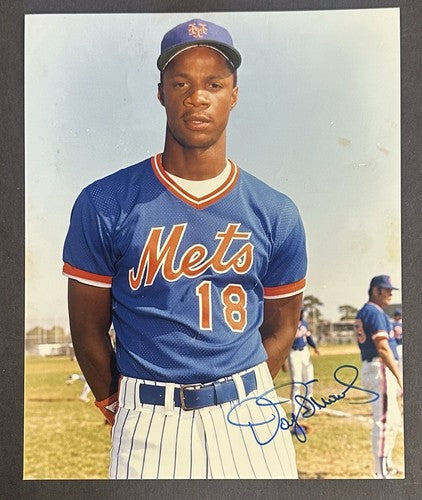 Darryl Strawberry Signed 8x10 Color Photo 1986 Vintage Autograph NY Mets CBM COA