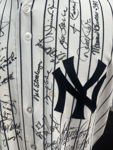 1996 Yankees WS Champs Team Signed Game Used Authentic Jersey 28 Auto Jeter PSA