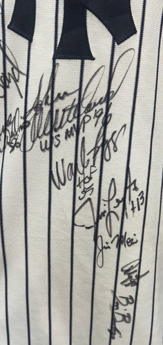 1996 Yankees WS Champs Team Signed Game Used Authentic Jersey 28 Auto Jeter PSA