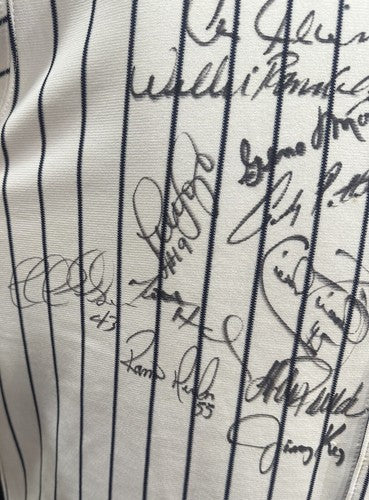 1996 Yankees WS Champs Team Signed Game Used Authentic Jersey 28 Auto Jeter PSA