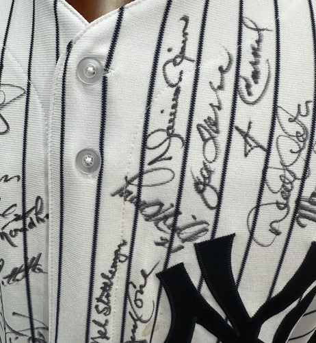 1996 Yankees WS Champs Team Signed Game Used Authentic Jersey 28 Auto Jeter PSA