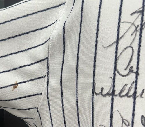 1996 Yankees WS Champs Team Signed Game Used Authentic Jersey 28 Auto Jeter PSA