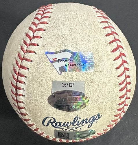 Jordan Montgomery Yankees Rookie 2017 Game Used MLB Baseball Fanatics Holo COA