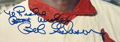 Bob Gibson Signed 8x10 Vintage Photo Cardinals Richie Best Wishes Auto  COA HOF
