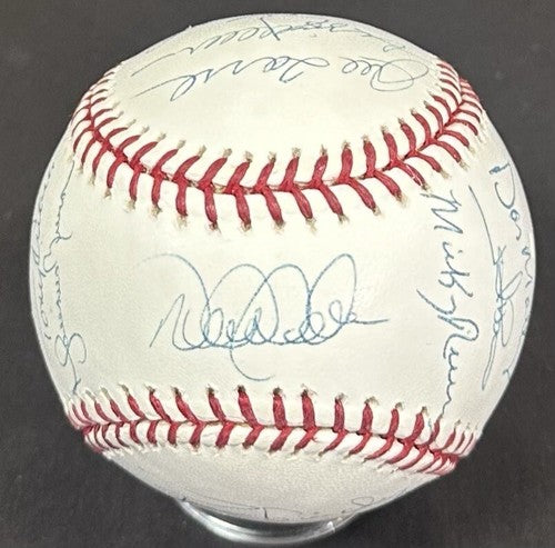 Yankees Greats Signed 100th Anniv Baseball Derek Jeter Rivera 18 Auto Steiner