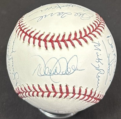 Yankees Greats Signed 100th Anniv Baseball Derek Jeter Rivera 18 Auto Steiner
