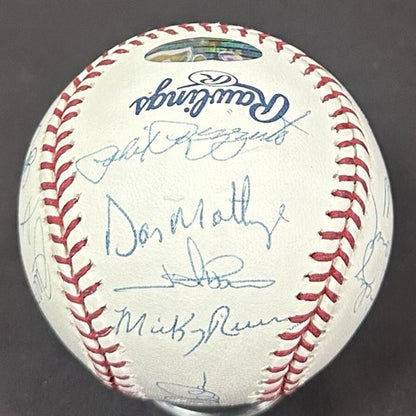 Yankees Greats Signed 100th Anniv Baseball Derek Jeter Rivera 18 Auto Steiner