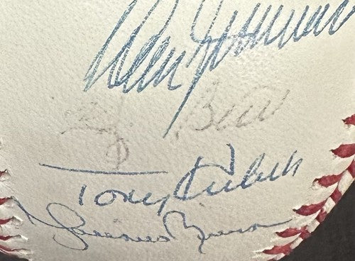 Yankees Greats Signed 100th Anniv Baseball Derek Jeter Rivera 18 Auto Steiner