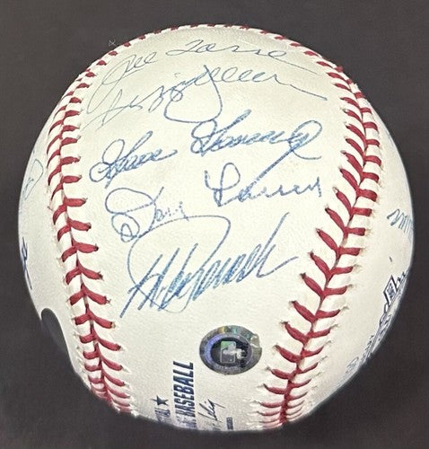 Yankees Greats Signed 100th Anniv Baseball Derek Jeter Rivera 18 Auto Steiner